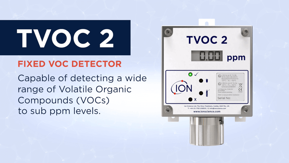 TVOC 2 Continuous VOC Gas Detector Ion Science UK